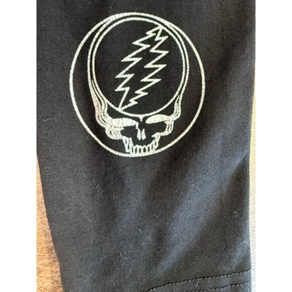 "PACT" Graphic Black Leggings SZ S Lightning Bolt Skull Workout Grateful Dead - Picture 8 of 8